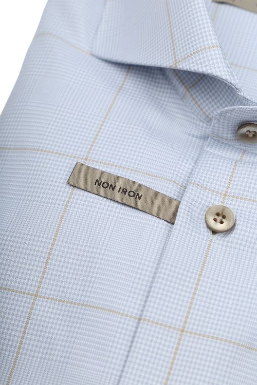 John Miller Shirt Check Light Blue Product / Detail