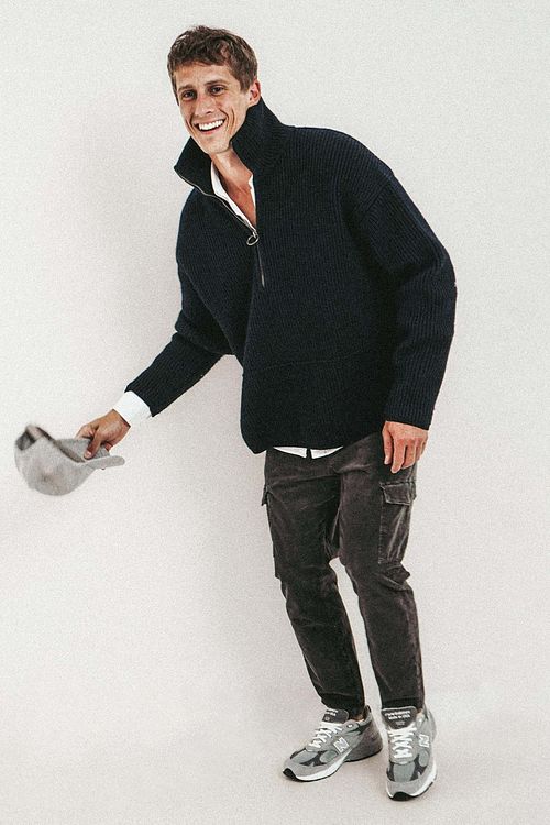 Mac Chino Griffin Cargo Antraciet Model / Voorkant