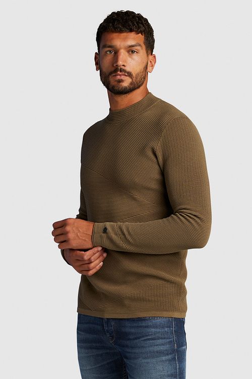 Maglione Cast Iron Turtle marrone Model / Zijkant