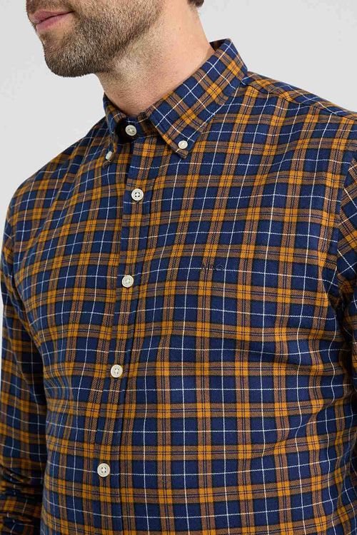 McGregor Chemise Bleu Jaune A Carreaux Model / Detail