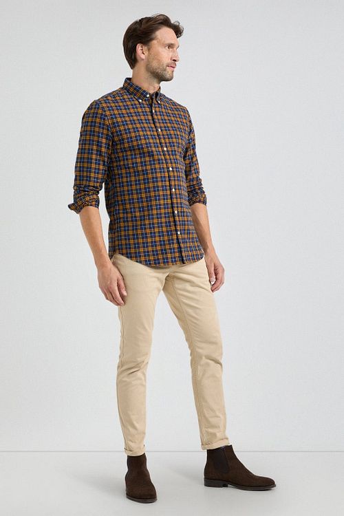 McGregor Hemd Ruit Geel Blauw Model / Voorkant