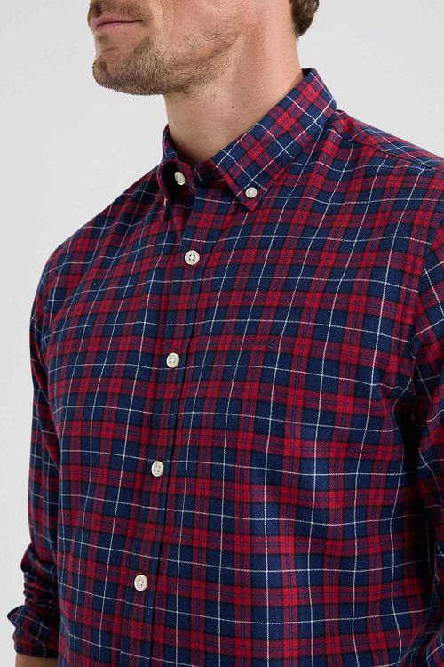 McGregor Hemd Ruit Rood Blauw Model / Detail