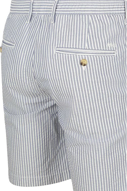McGregor Shorts Gestreepte Seersucker Medium Blauw Product / Detail
