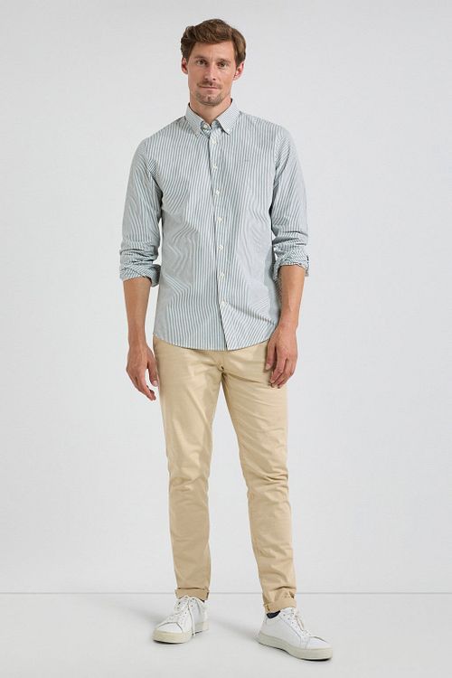 McGregor Skjorta Poplin Stripe Salvia Grön Model / Voorkant