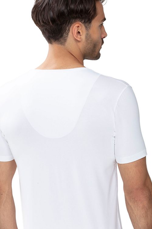 Mey Dry Cotton T-Shirt de cuello pico blanco (pack de 2) Model / Achterkant