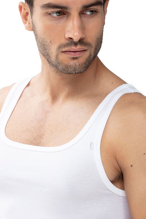 Mey Noblesse Athletic Singlet Wit Model / Detail