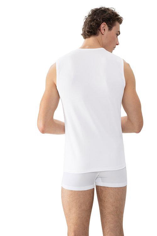 Mey V-hals Dry Cotton Muscle Singlet Hvit Model / Achterkant