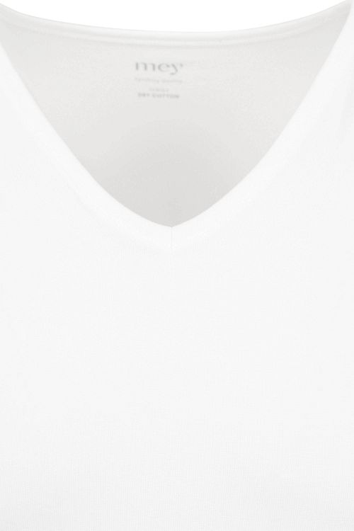 Mey V-neck Dry Cotton Muscle Singlet White Product / Detail
