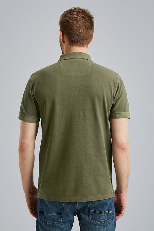 PME Legend Polo Garment Dye Army Model / Achterkant