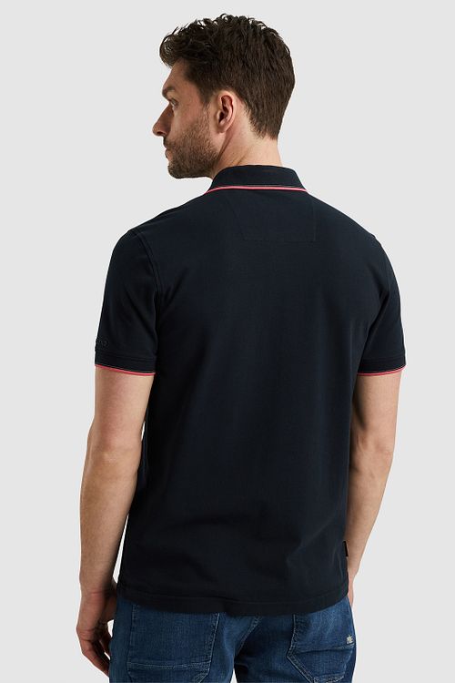 PME Legend Pique Polo Navy Model / Achterkant
