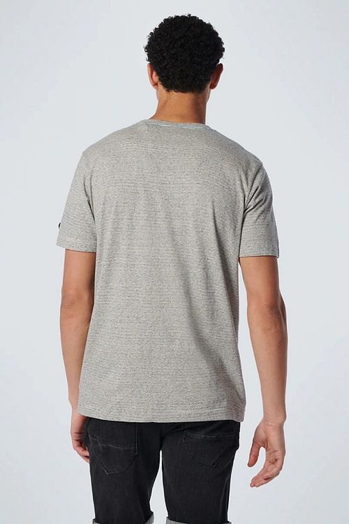 T-Shirt a rayas melange off-white de No Excess Model / Achterkant