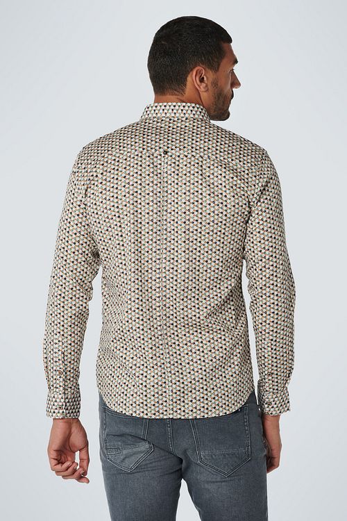 Camicia No Excess con motivo verde Model / Achterkant