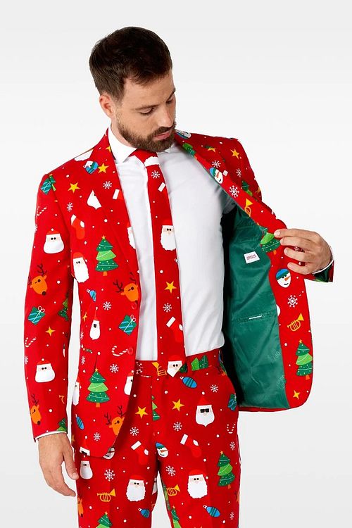 OppoSuits Festlichkeit Rot Kostüm Model / Detail