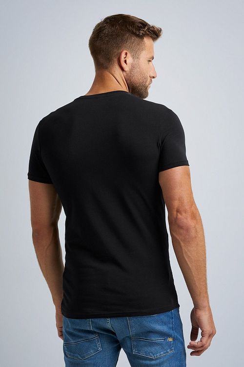 PME Legend Basic T-Shirt 2-Pack cuello redondo negro Model / Achterkant