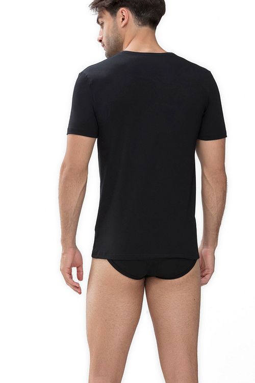 Mey T-Shirt scollo a V Dry Cotton nero Model / Achterkant