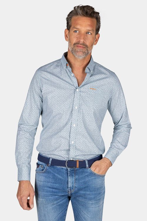 NZA Overhemd Kingston Groen Model / Voorkant