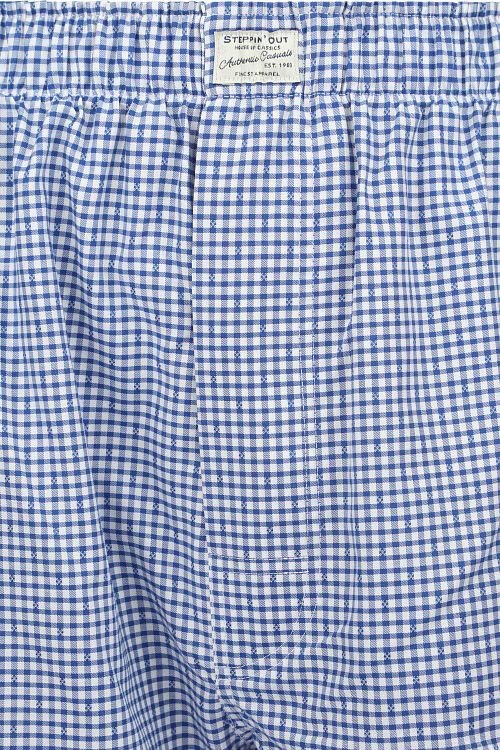 Bokserki Steppin' Out Dobby w kratę – niebieskie Product / Detail