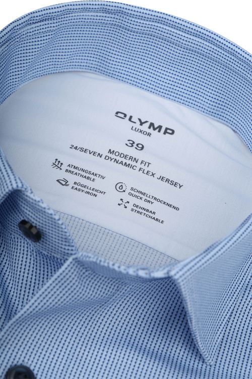 Koszula OLYMP Luxor 24/Seven z nadrukiem, niebieska Product / Detail