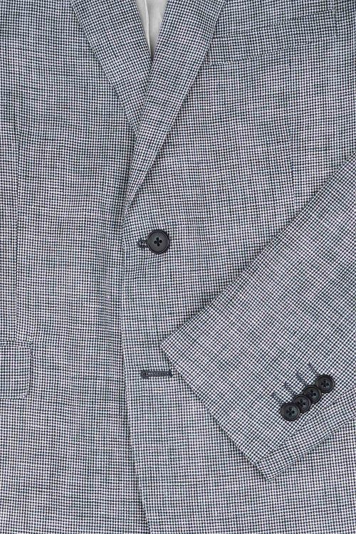 Suitable marynarka Pepita z lnu w kolorze niebieskim Product / Detail