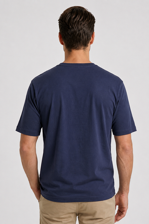 T-shirt Alan Red Venice Heavy Jersey w kolorze granatowym Model / Achterkant