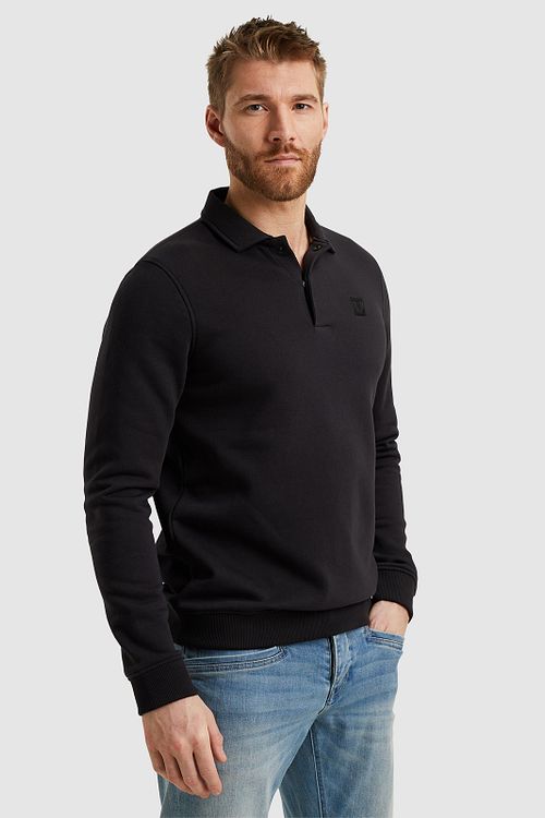 PME Legend Polo Sweatshirt Noir Model / Zijkant