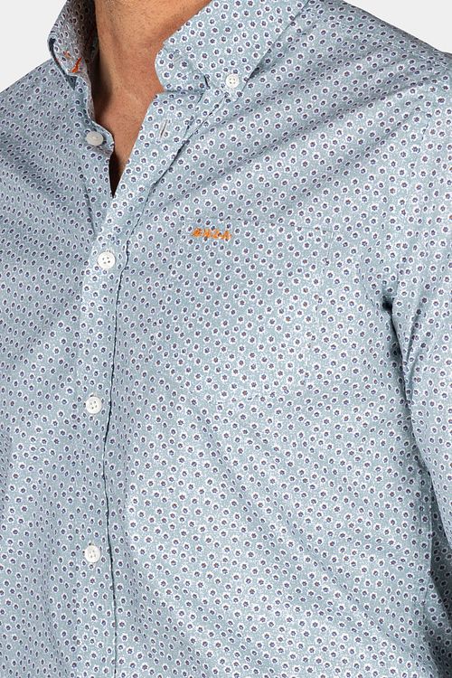 NZA Chemise Kingston Vert Model / Detail