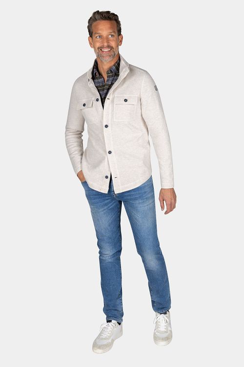 NZA Logan Vest Ecru Model / Voorkant