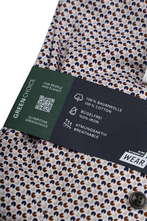 Olymp Luxor Shirt Print Brown Product / Detail