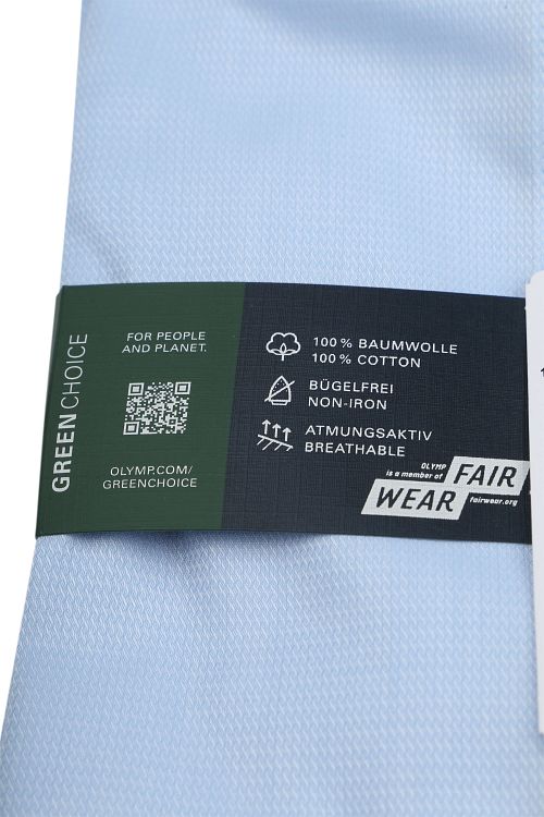 Olymp Chemise Luxor Bleu Clair Structure Product / Detail