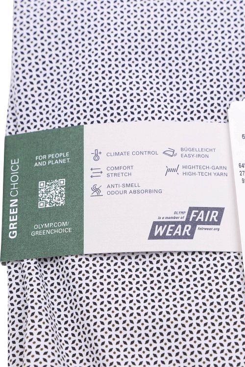 OLYMP Chemise Level 5 24/Seven imprimé Bleu Verpakking