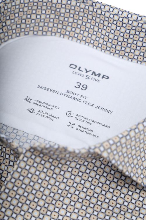 OLYMP Level 5 koszula z nadrukiem beżowa Product / Detail