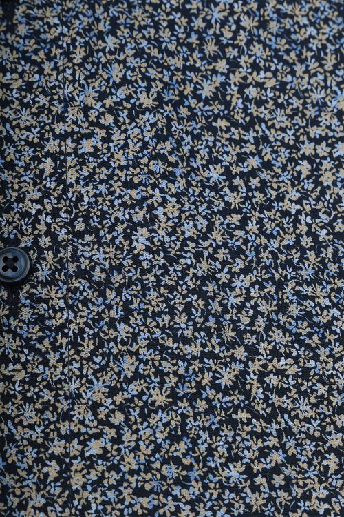 Koszula OLYMP Luxor z krótkim rękawem, print, granatowa Product / Detail