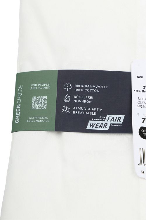 Olymp Luxor skjorta Blommig Ton-i-ton Off White Product / Detail