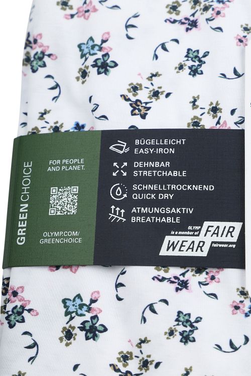 OLYMP Luxor Skjorte 24/Seven Print Hvid Product / Detail