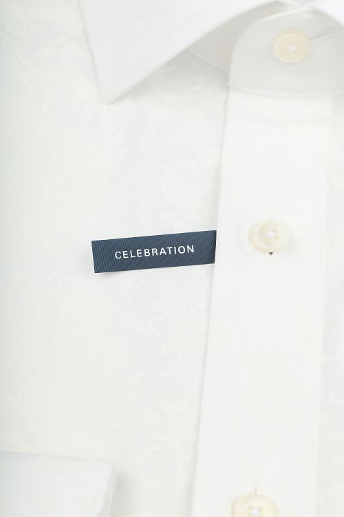 Olymp Luxor Skjorte Blomst Ton-Sur-Ton Off White Product / Detail