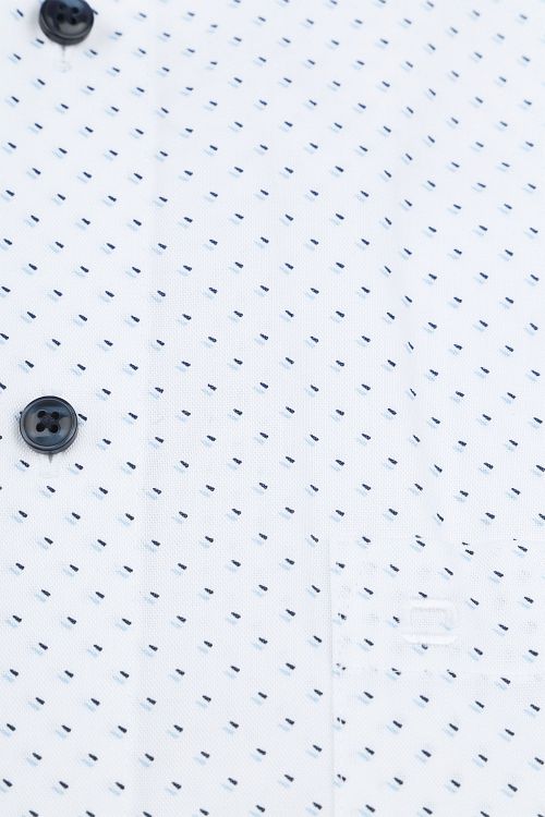 Olymp Luxor Skjorte Ekstra Lange Ærmer Print Hvid Product / Detail