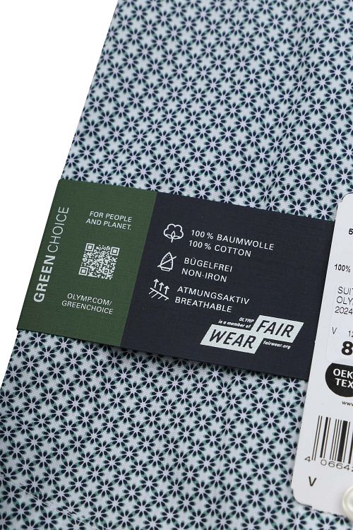 Olymp Luxor Overhemd Bloemenprint Groen Product / Detail