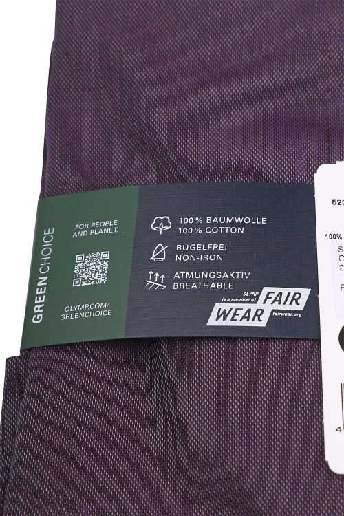 Olymp Luxor Overhemd Paars Verpakking