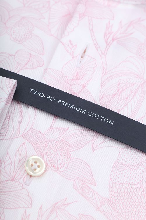 Olymp Signature Twill Shirt Print Light Pink Product / Detail