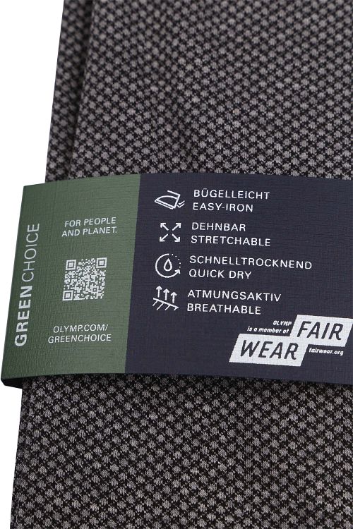 OLYMP Luxor Shirt 24/Seven Print Anthracite Product / Detail