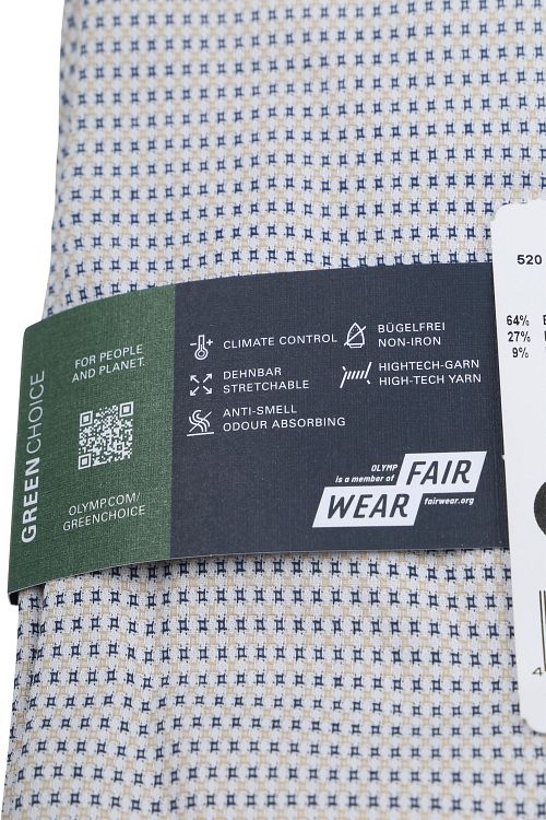 OLYMP Luxor Skjorta Beige Tryck Product / Detail