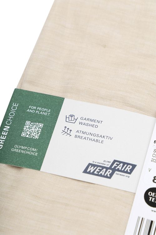 OLYMP Nivå 5 Skjorta i Linneblandning Beige Product / Detail