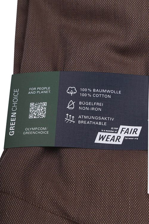 Olymp Luxor Skjorta Brun Verpakking