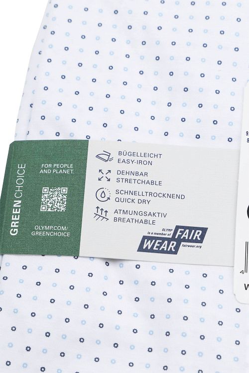 OLYMP Level 5 Skjorte Stretch Print Hvid Product / Detail
