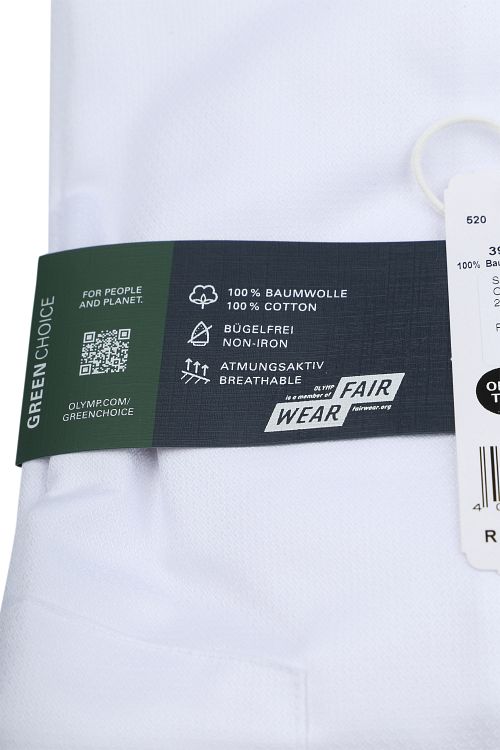 Olymp Luxor Skjorte Diamond Struktur Hvid Product / Detail