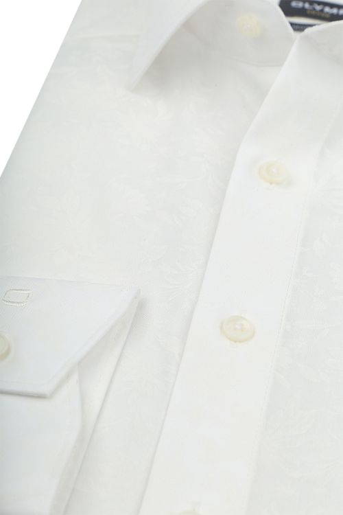 Olymp Luxor Skjorte Blomst Ton-Sur-Ton Off White Product / Detail