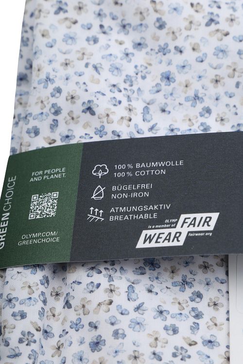 Olymp Luxor Skjorte Blomst Blå Product / Detail