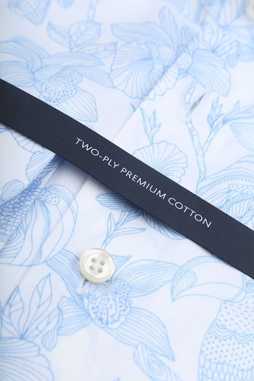 Olymp Signature Twill Skjorte Tryk Lyseblå Product / Detail