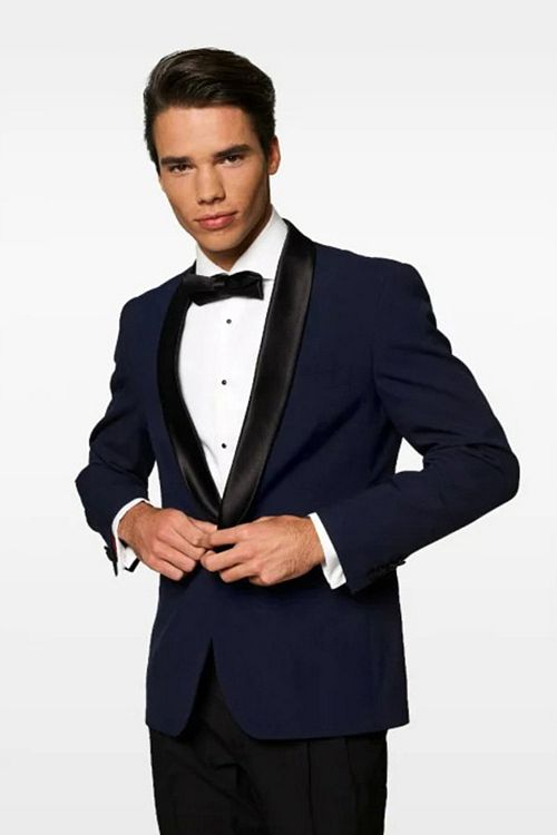 OppoSuits Smoking Midnatsblå Model / Voorkant