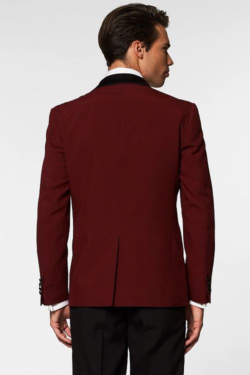 OppoSuits Hot Burgundy Suit Model / Achterkant